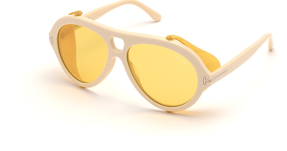 Tom Ford FT0882 aviator sunglasses in Ivory/Brown