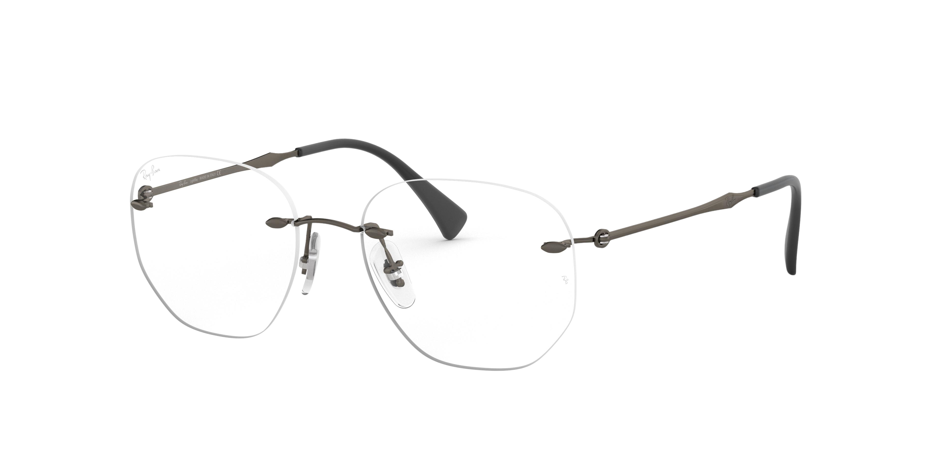 Ray-Ban RX8754 square eyeglasses in Matte Dark Gunmetal