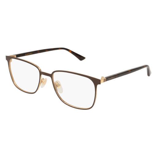 Gucci GG0294O rectangle eyeglasses in Brown Havana Transparent