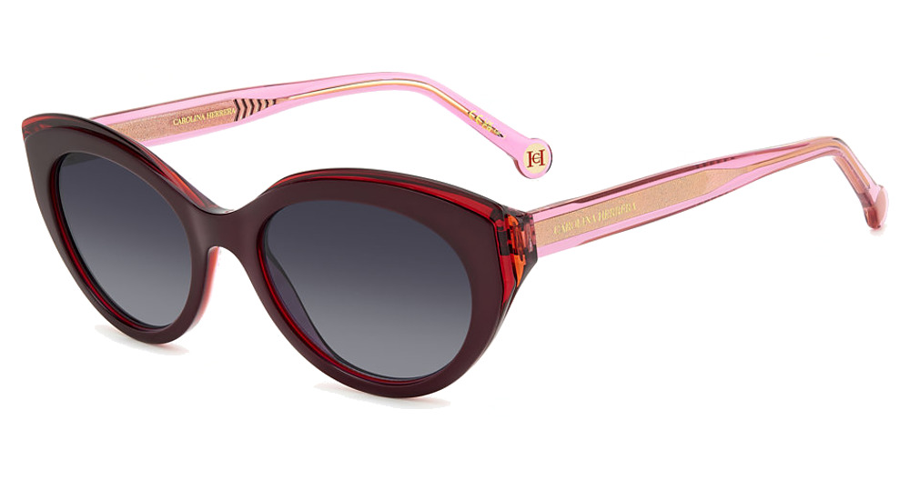 Carolina Herrera HER 0250/S cateye sunglasses in Burgupink/Dark Grey Shaded