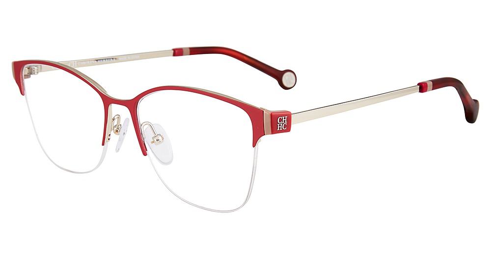 Carolina Herrera VHE137 cateye eyeglasses in Red 0178