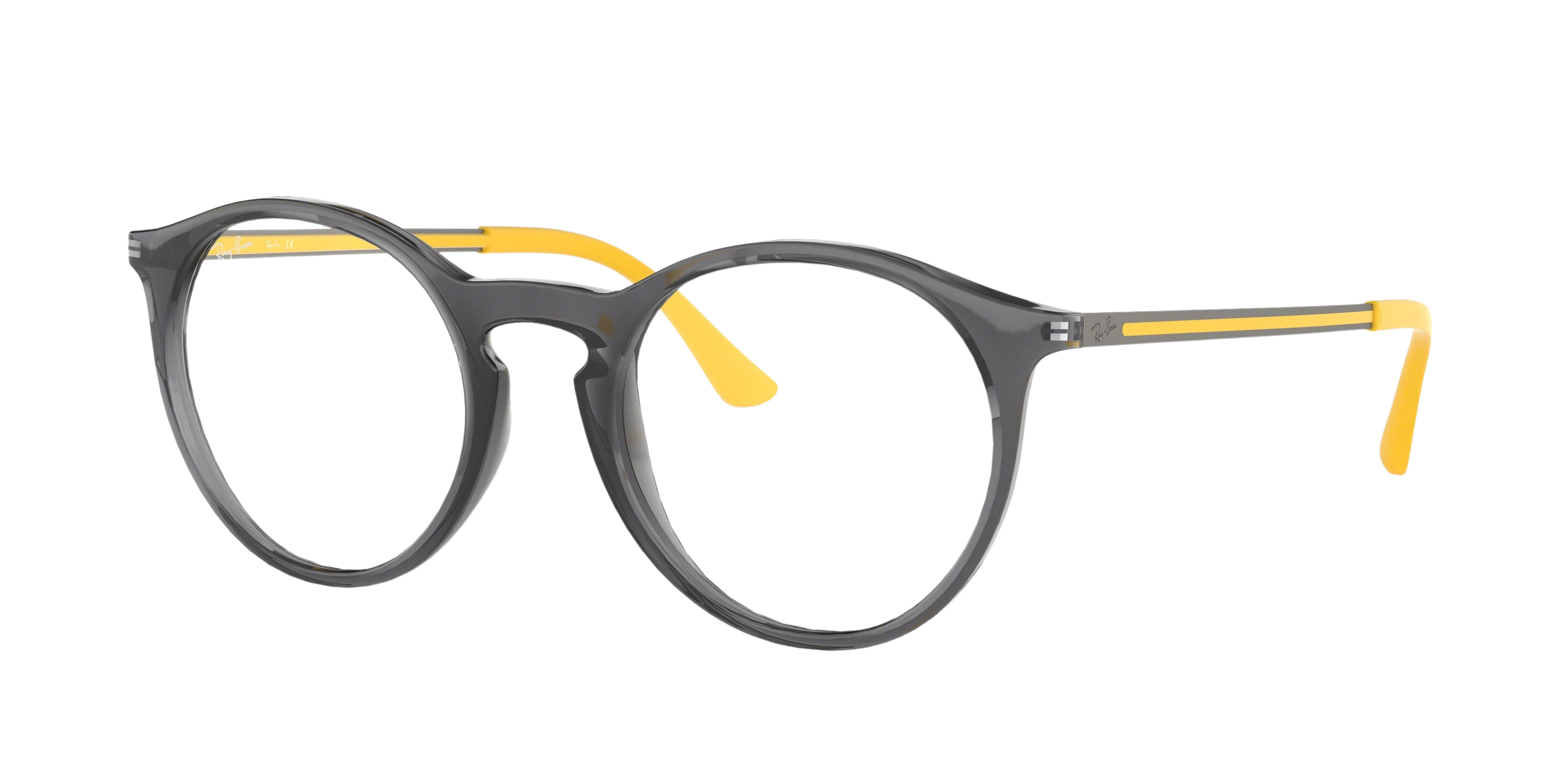 Ray-Ban RX7132 round eyeglasses in Opal Grey