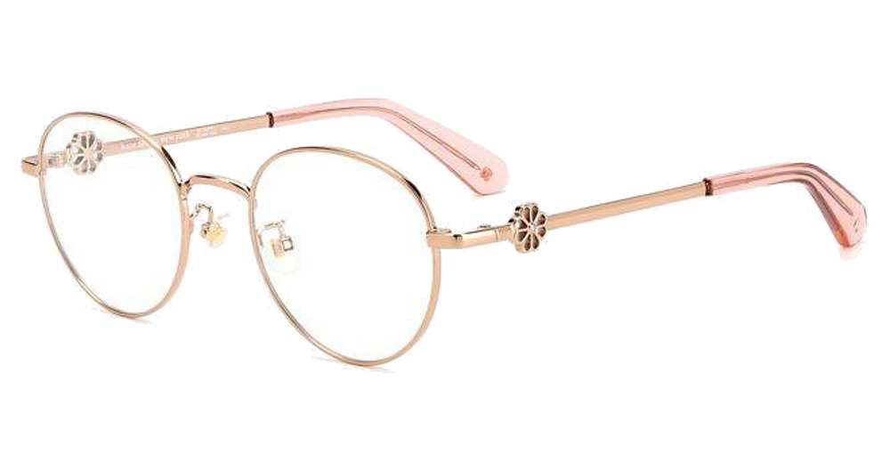 Kate Spade CAIA/F round eyeglasses in Rose Gold