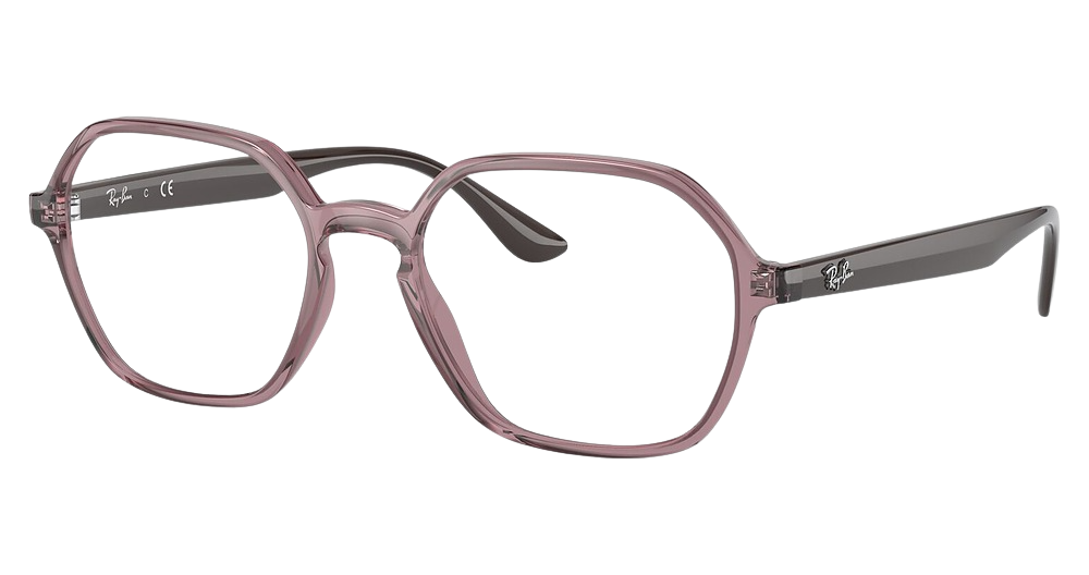 Ray-Ban RX4361VF irregular eyeglasses in Transparent Violet