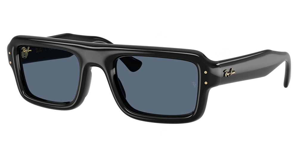 Ray-Ban RB4954 rectangle sunglasses in Black/Dark Blue
