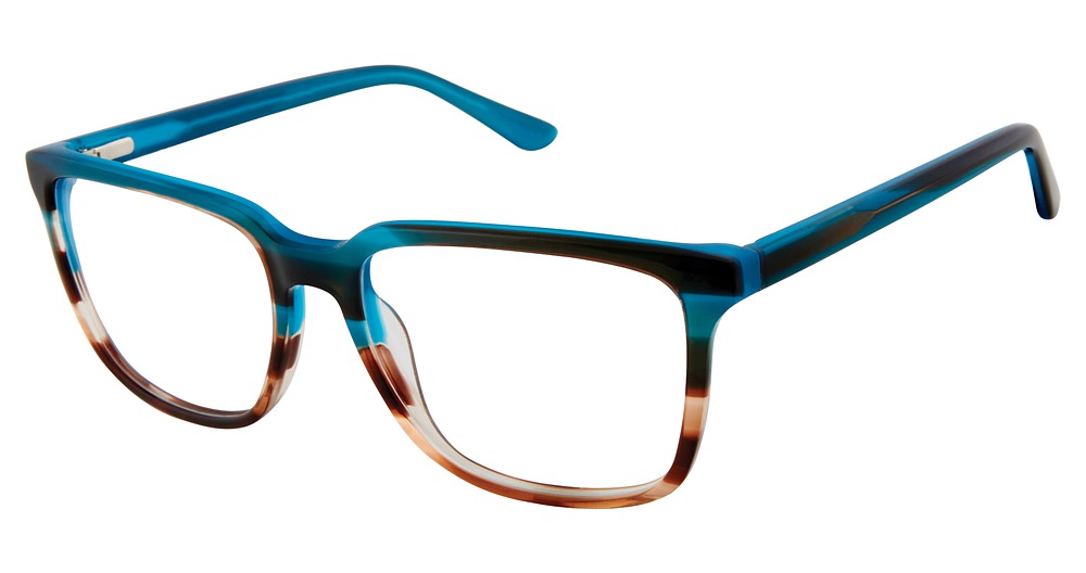 teal horn/brown