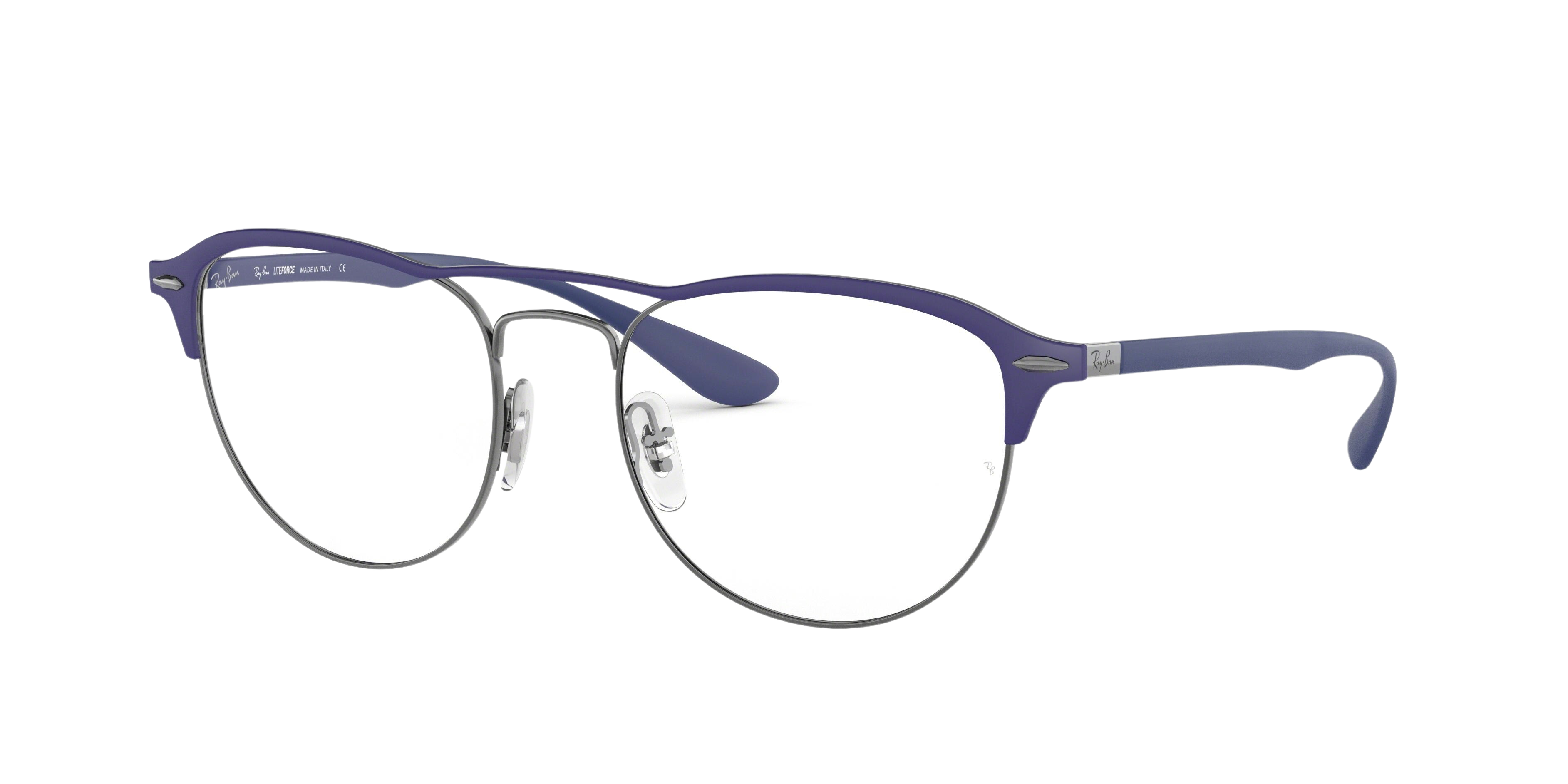 Ray-Ban RX3596V square eyeglasses in Gunmetal on Top Matte Blue