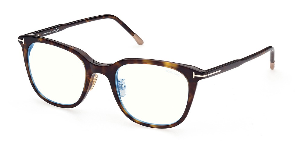 Tom Ford FT5776-D-B square eyeglasses in Dark Havana