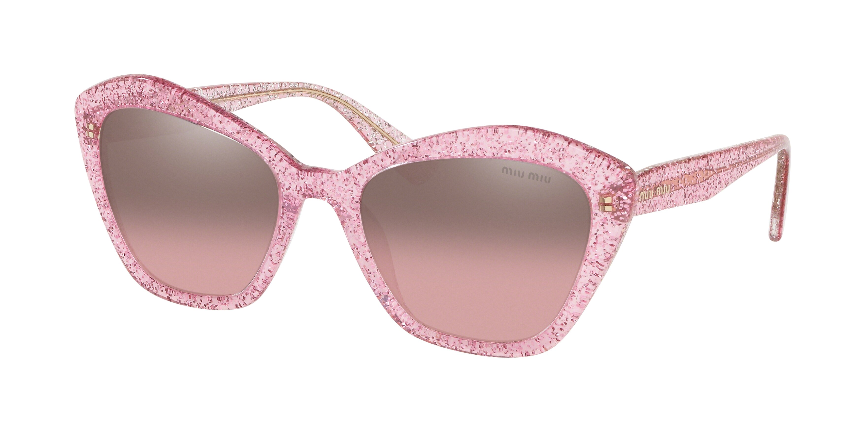 Miu Miu MU 05US square sunglasses in Glitter Pink