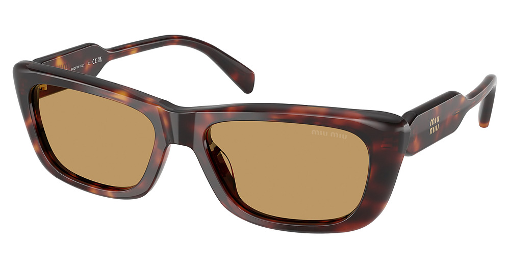 Miu Miu MU B12SF rectangle sunglasses in Havana/Brown