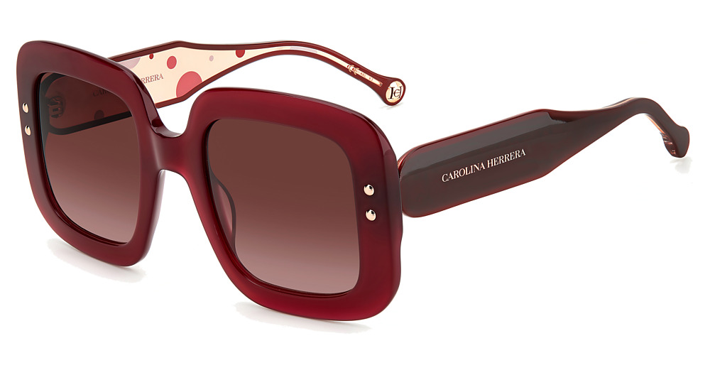 Carolina Herrera CH 0010/S square sunglasses in Burgundy/Pink Doubleshade