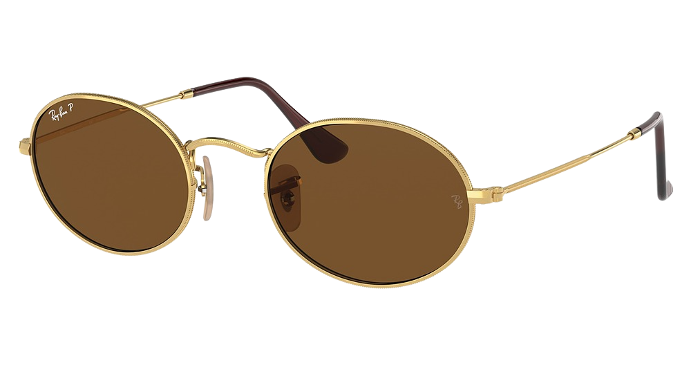 Ray-Ban RB3547 OVAL round sunglasses in Arista/Polarized Brown