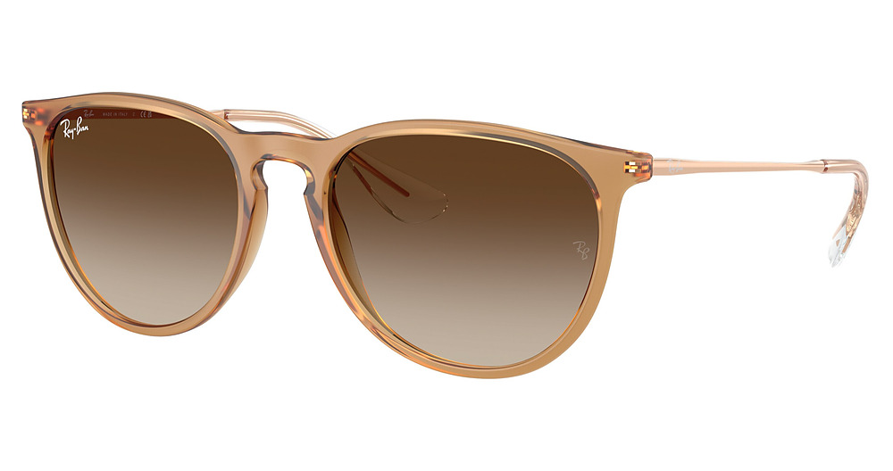 Ray-Ban RB4171F ERIKA round sunglasses in Rubber Beige/Brown Gradient