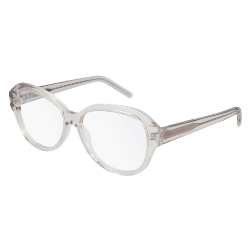 Saint Laurent SL 411 round sunglasses in Beige Beige Transparent