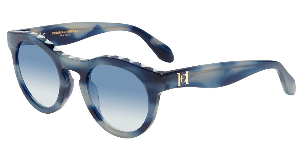 Carolina Herrera SHN607M round sunglasses in Blue 06 X8