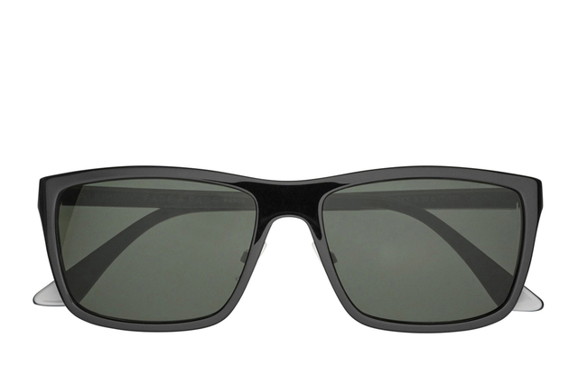 Black with Grey Green Lenses