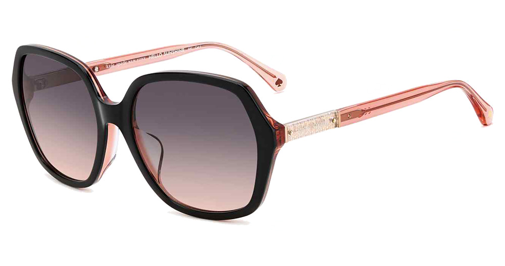 Kate Spade ELLERY/F/S square sunglasses in Blackpink/Grey Fuchsia