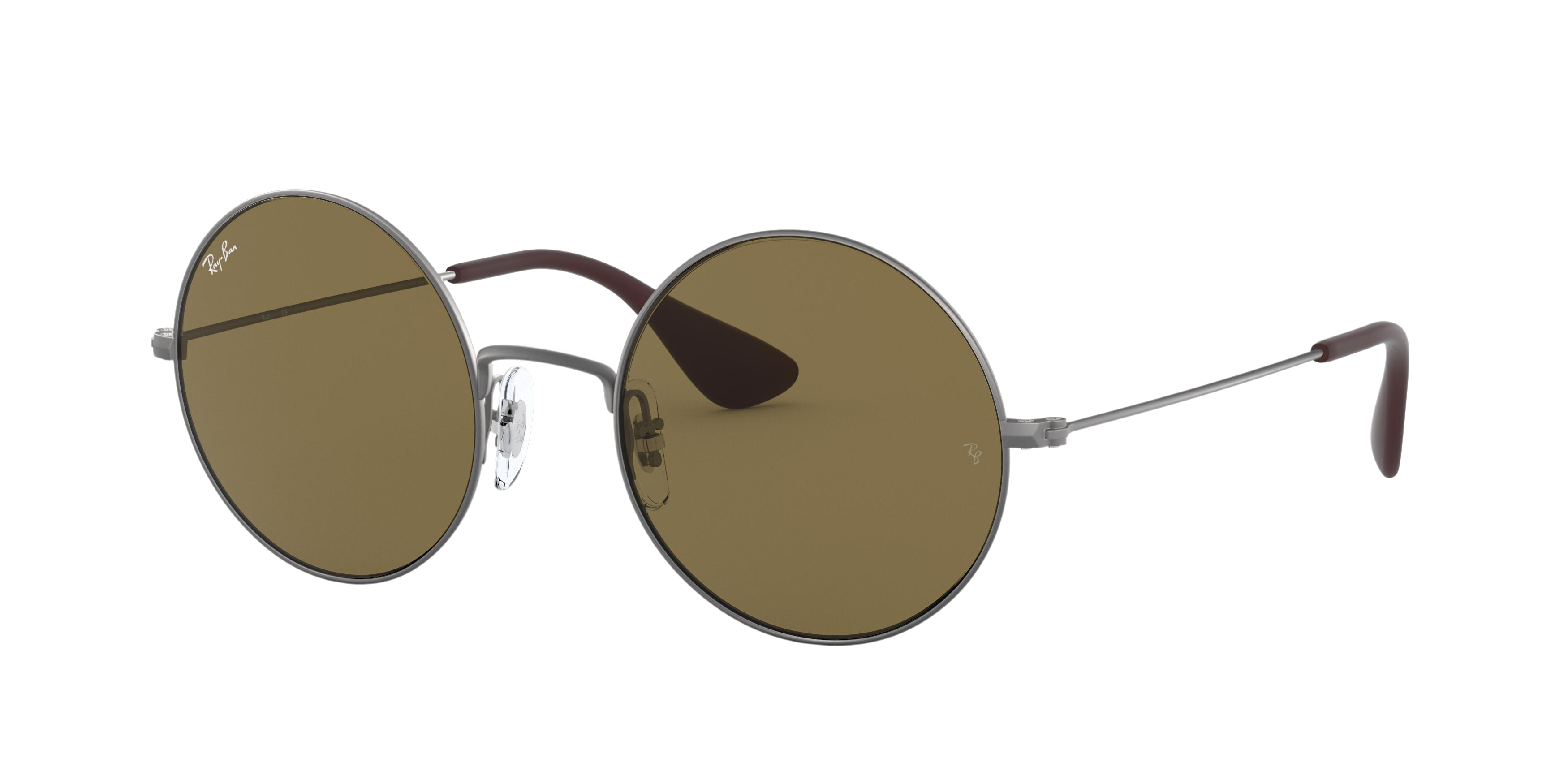 Ray-Ban RB3592 round sunglasses in Rubber Gunmetal