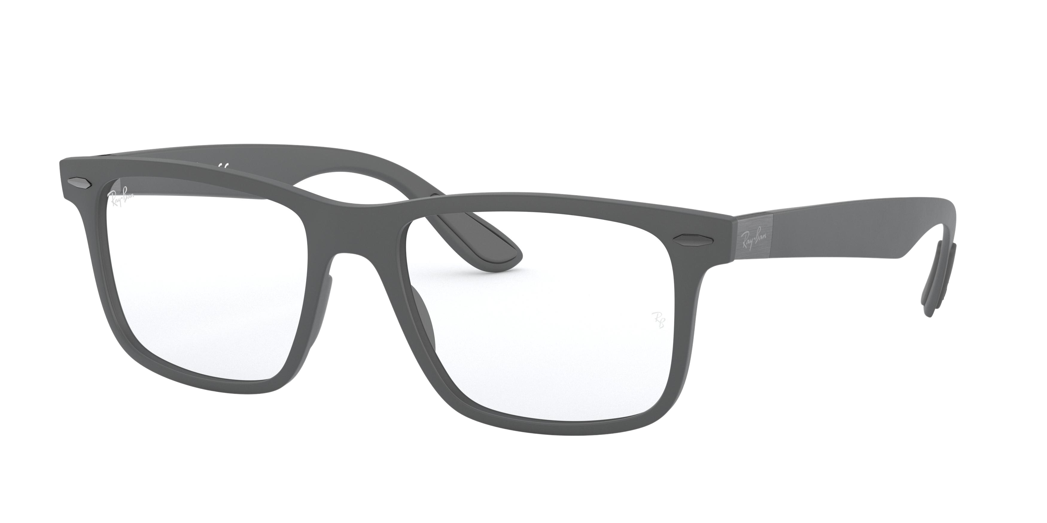 Ray-Ban RX7165 square eyeglasses in Sand Grey