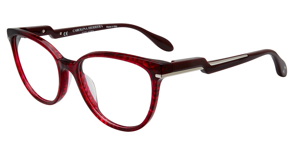 Carolina Herrera VHN591M cateye eyeglasses in Burgundy 05 Ac