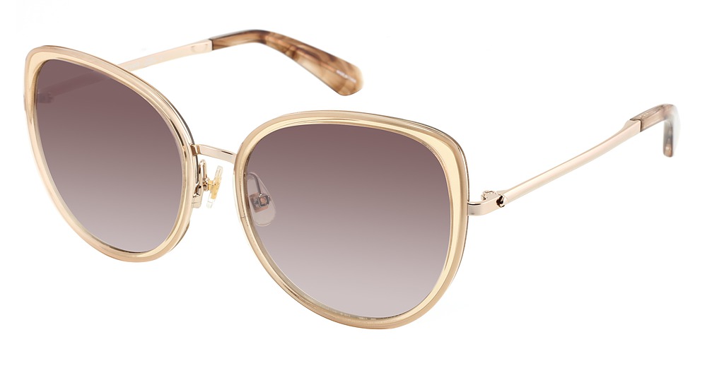 Kate Spade Jensen/G/S cateye sunglasses in Crysbeige/Brownsilvermirr