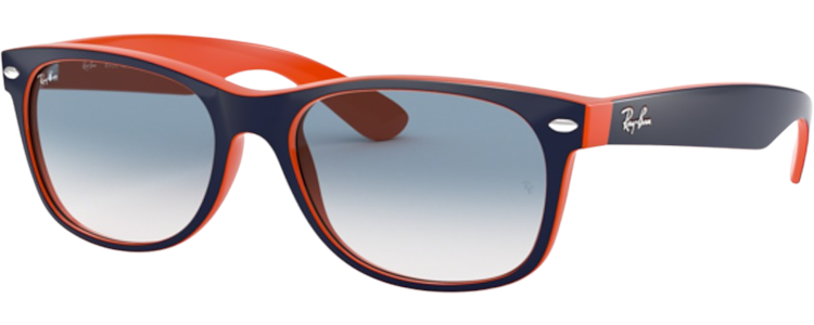 BLUE ON ORANGE / CLEAR GRADIENT BLUE