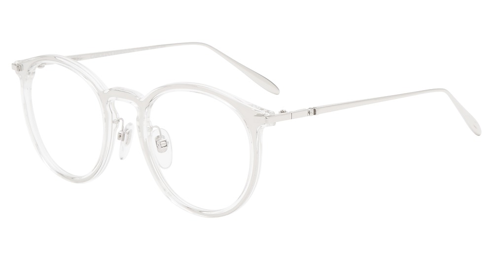 Carolina Herrera VHN052 round eyeglasses in Silver 0579
