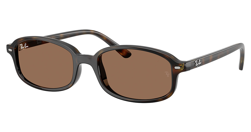Ray-Ban RJ9132S round sunglasses in Havana/Dark Brown