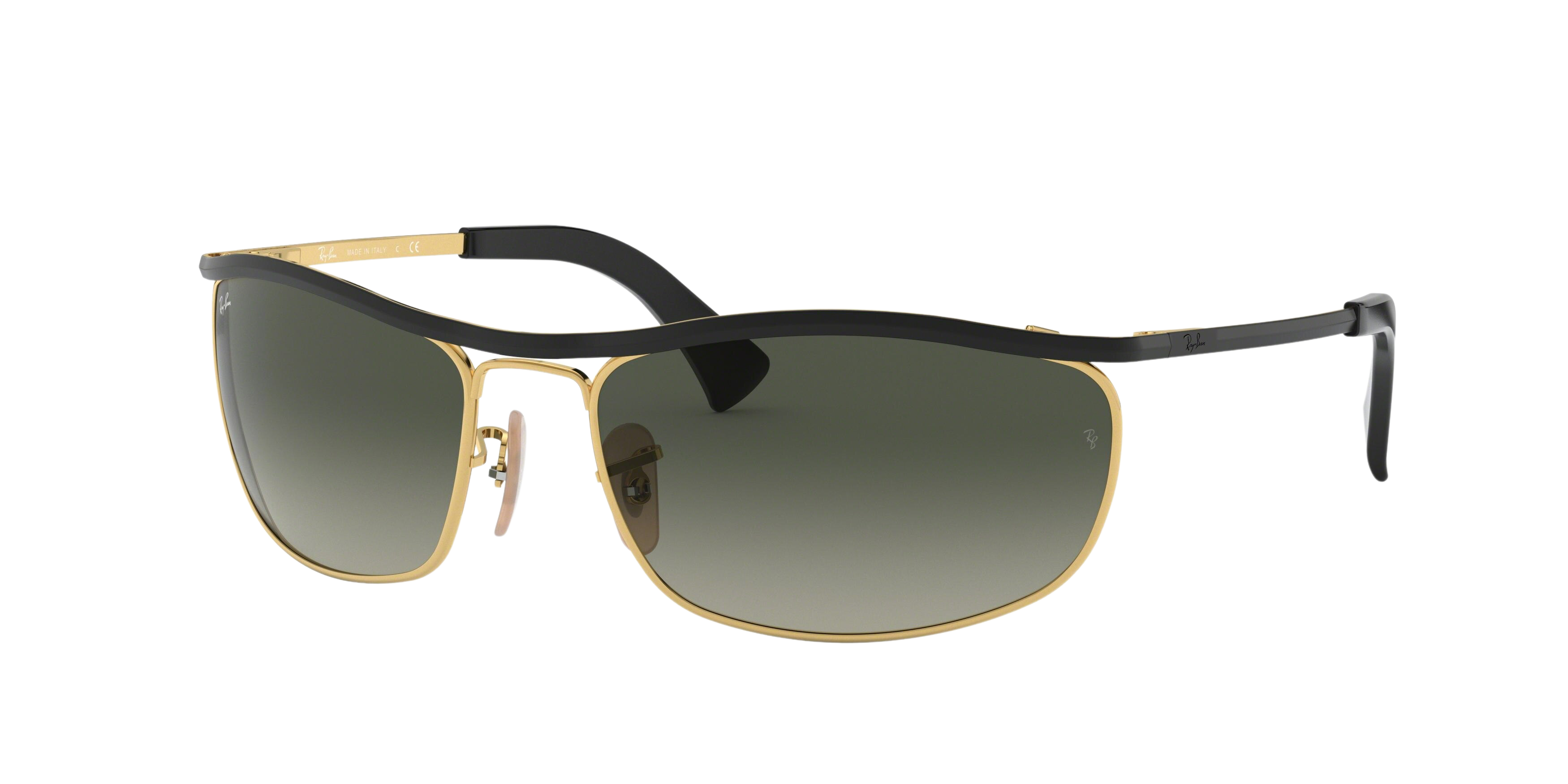 Ray-Ban RB3119 rectangle sunglasses in Top Black Demishiny/Gold
