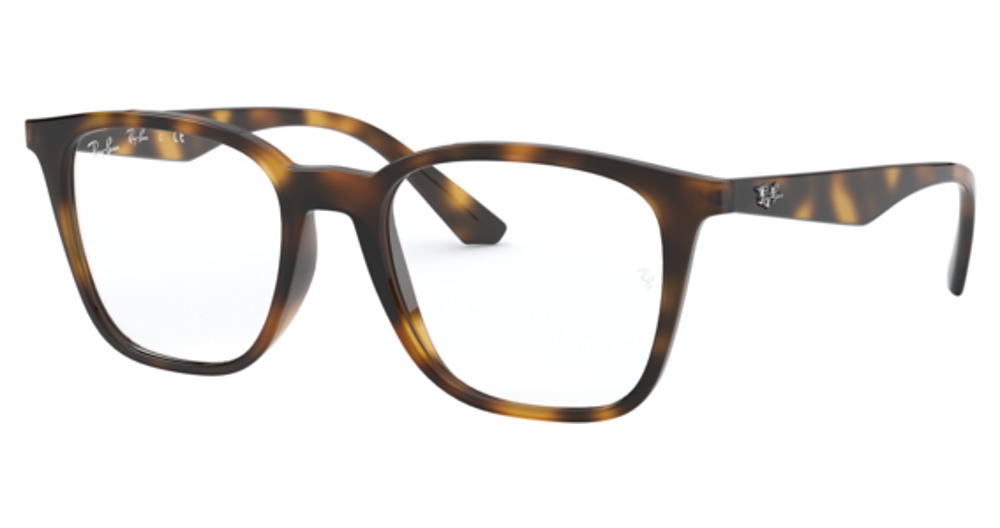 Ray-Ban RX7177 square eyeglasses in Havana