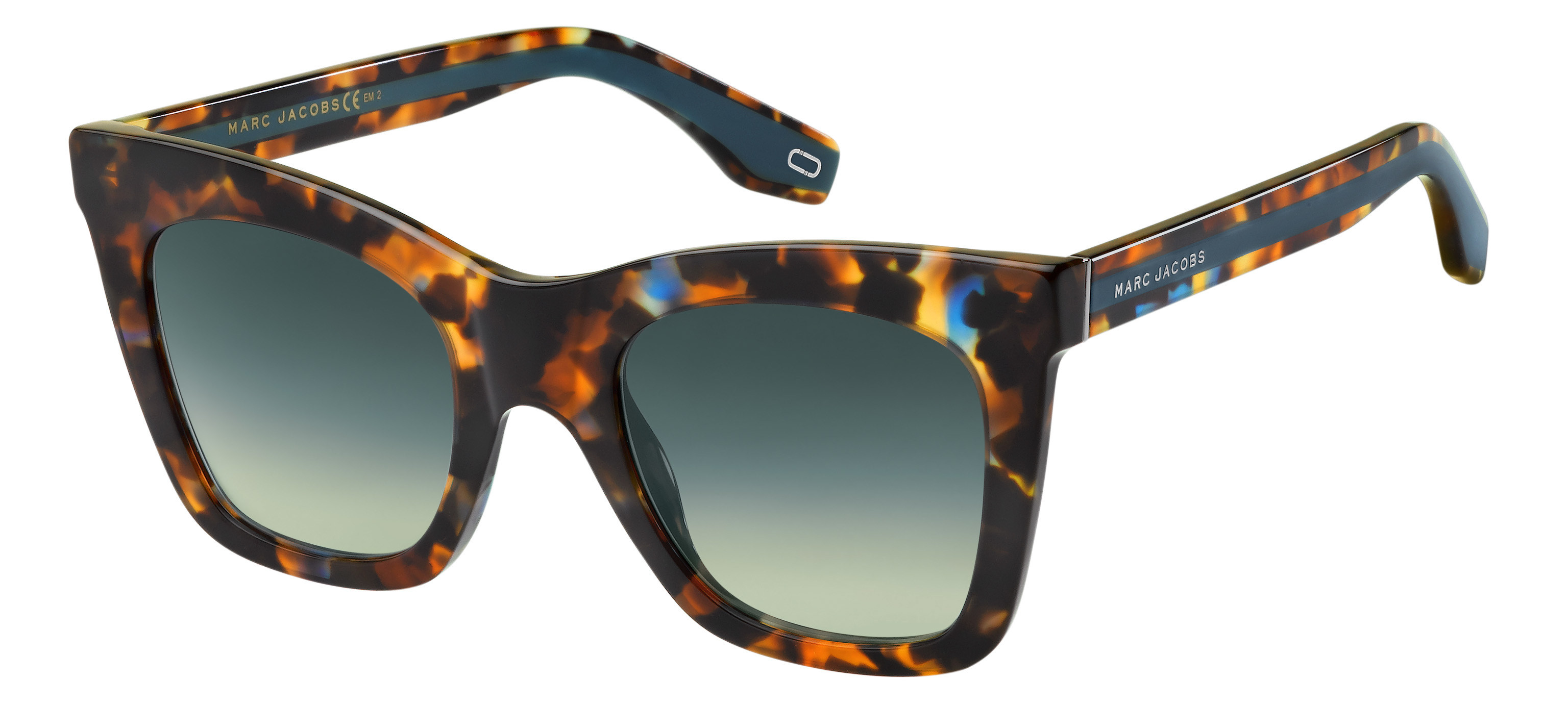 Marc Jacobs Marc 279/S cateye sunglasses in Havana Turquoise (Ib Grey Green)