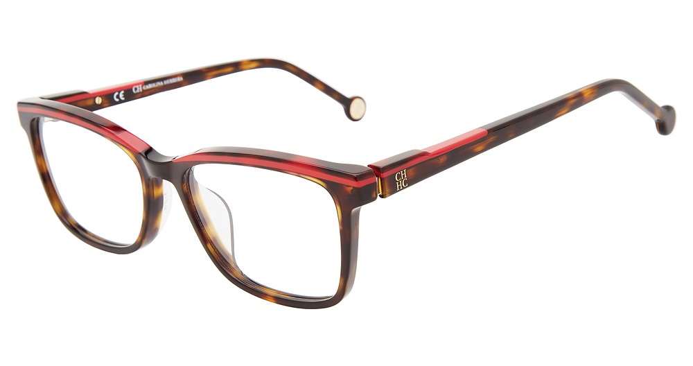 Carolina Herrera VHE836K cateye eyeglasses in Tortoise Red 0722