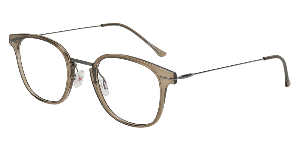 Transparent Taupe with Dark Gunmetal temples