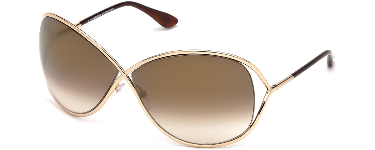 Shiny Rose Gold/ Gradient Brown Flash Lenses