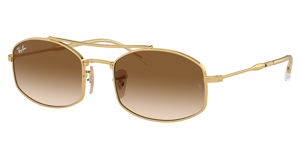 Ray-Ban RB3719 round sunglasses in Arista/Clear Gradient Brown
