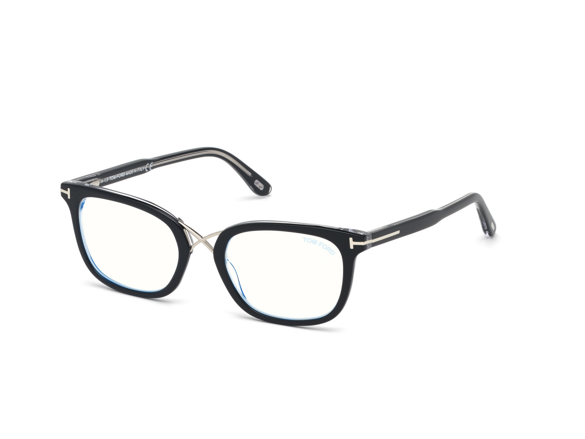 Shiny Black & Crystal, Shiny Palladium/ Blue Block Lenses