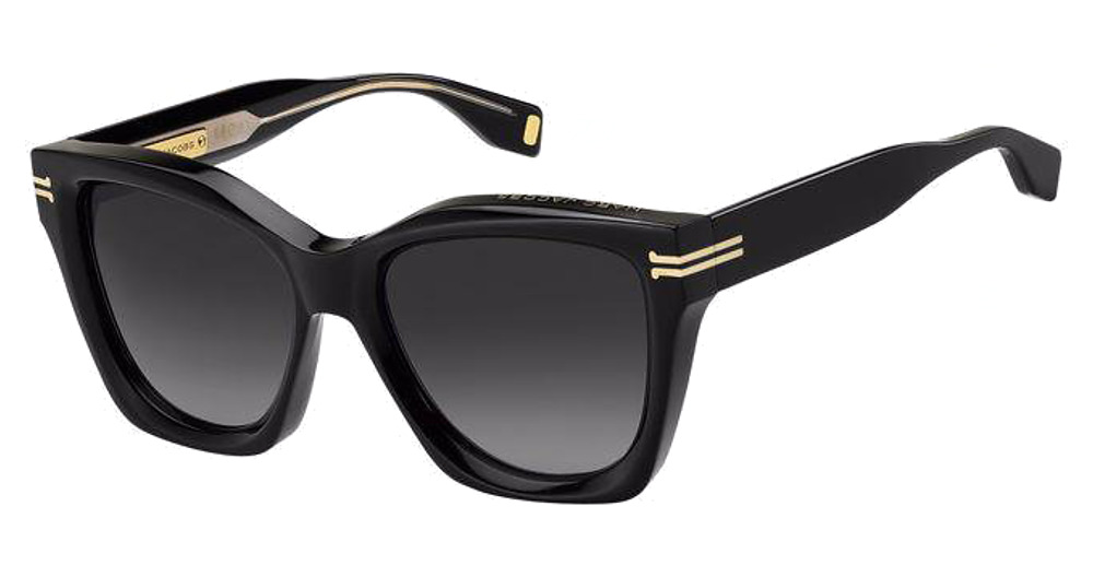 Marc Jacobs MJ 1000/S irregular sunglasses in Black/Dark Grey Shaded