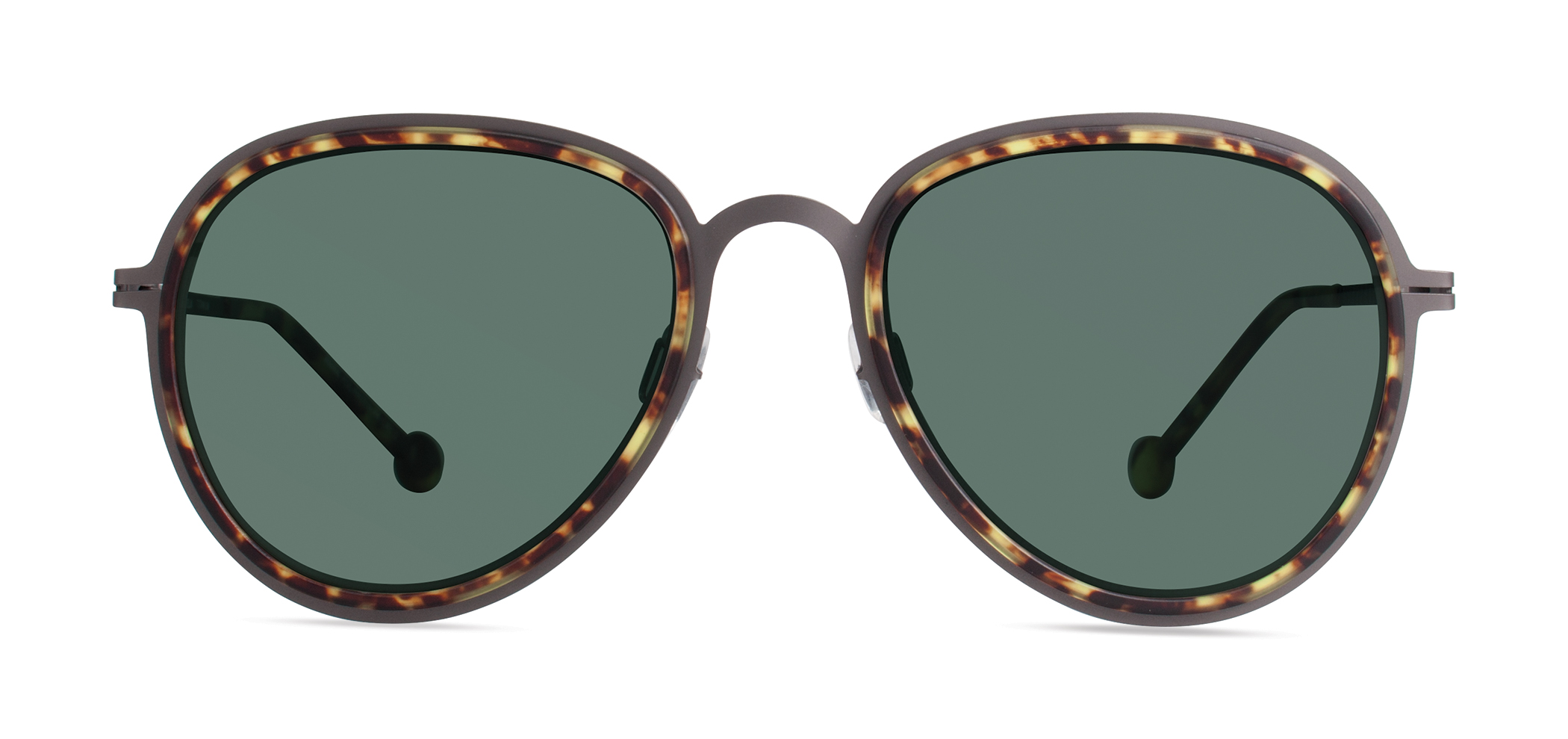 Modo TORINO round sunglasses in Tortoise/Gunmetal