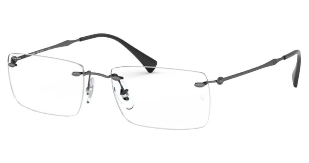 Ray-Ban RX8755 rectangle eyeglasses in Matte Dark Gunmetal