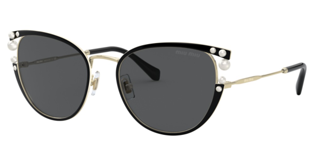 Miu Miu MU 62VS cateye sunglasses in Black/Dark Grey