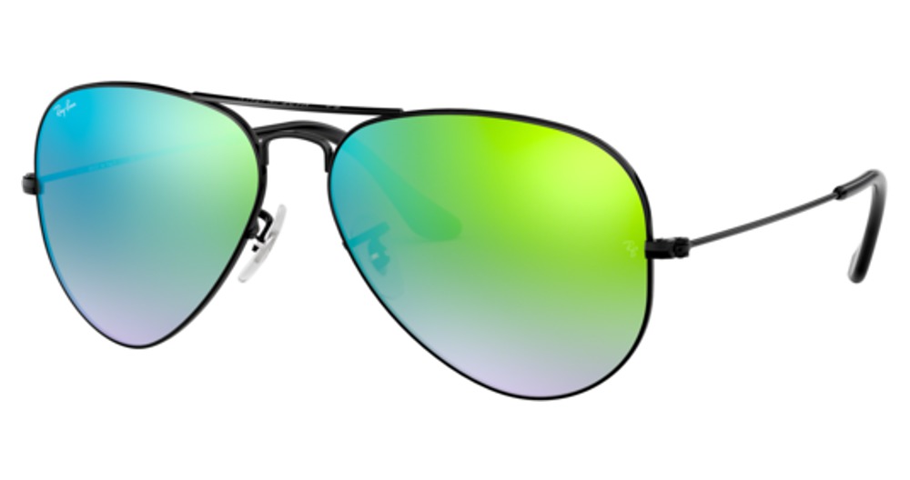 SHINY BLACK / MIRROR GRADIENT GREEN