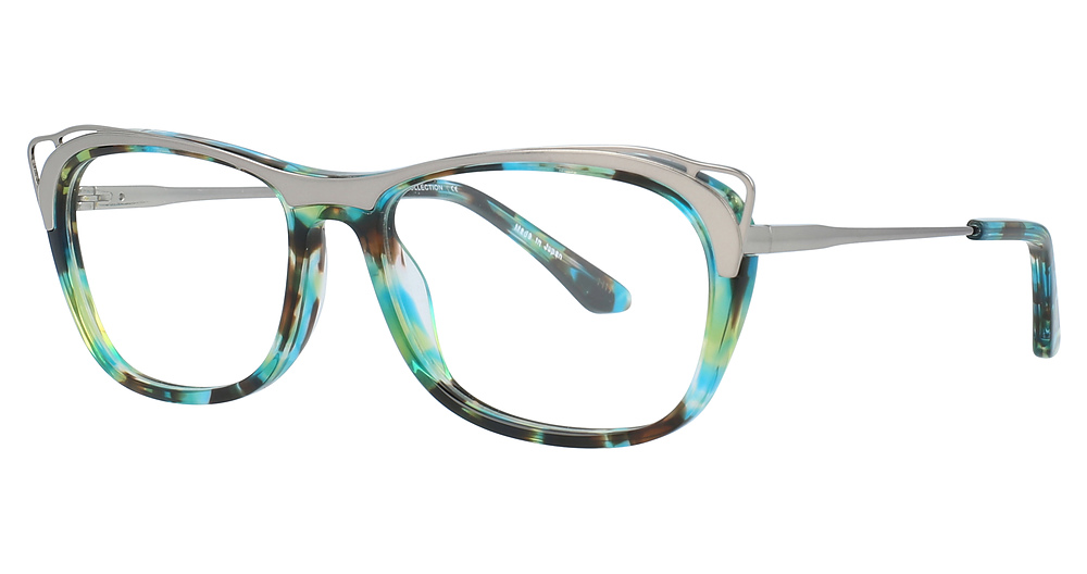 Shiny Grey & Turquoise Marbled