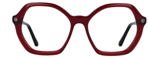 O-SIX OV-594 irregular eyeglasses in Red