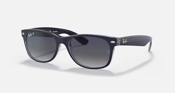 Ray-Ban RX5184F NEW WAYFARER round eyeglasses in Top Matte Blue on Textur