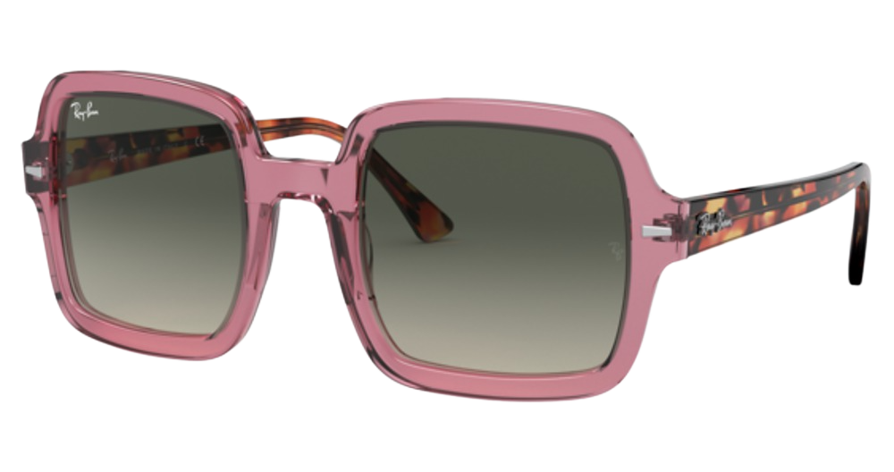 Ray-Ban RB2188 square sunglasses in Transparent Violet