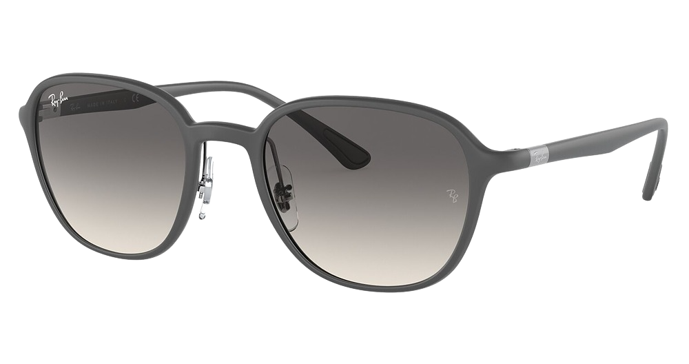 Ray-Ban RB4341 round sunglasses in Sanding Grey/Grey Gradient