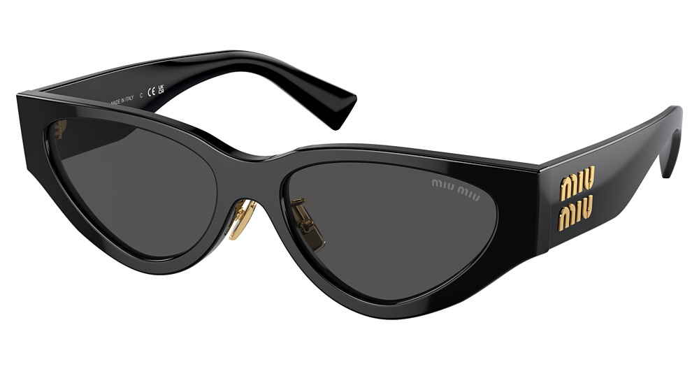 Miu Miu MU 03ZS cateye sunglasses in Black/Dark Grey