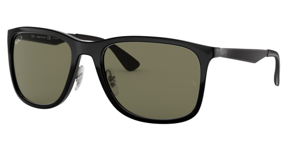 Ray-Ban RB4313 square sunglasses in Black/Green