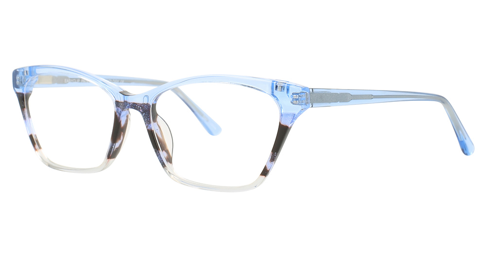 Crystal Light Blue/Marbled Dark Brown/Light Blue