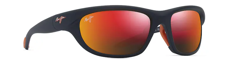 Matte Solid Dark Blue w/ Orange / Hawaii Lava